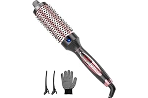 Betahouse Thermal Brush Heated Round Brush Hair Curling Styling for Blowout Look, 1.5 Inch Negative Ion Curling Iron, 5 Heat 