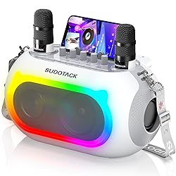 SUDOTACK Karaoke Machine for Adults Kids with 2
