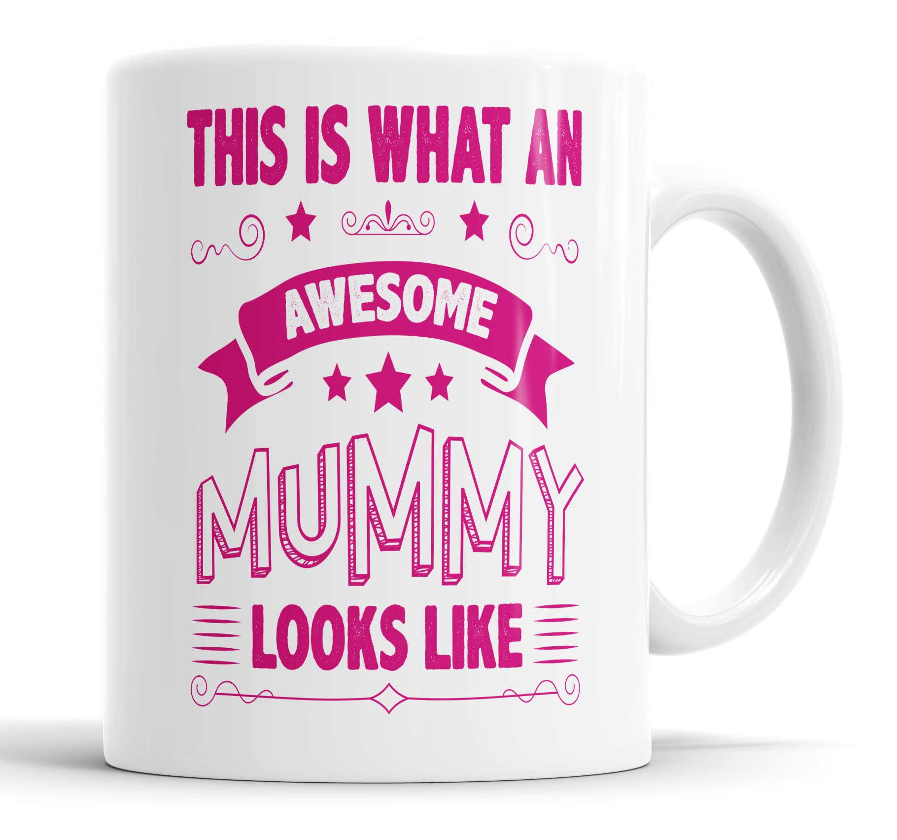 This is What an Awesome Mummy Looks Like Mug Humour, Joke, Leaving Present, Friend Gift Cup Birthday Christmas, Ceramic Mugs