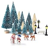 KUUQA Mini Christmas Trees Bottle Brush Trees with