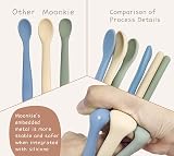 Moonkie Silicone Baby Spoons Set of 4 Soft-Tip Bendable Feeding view 5