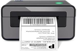 POLONO Thermal Label Printer, 4x6 Shippping Label Printer for Shipping Package, Commercial Thermal Label Maker, Compatible with Amazon, Ebay, Etsy, Shopify, etc, Support Windows and Mac (Grey)