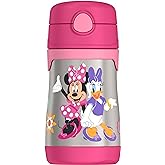 THERMOS Vacuum Insulated Stainless Steel 10oz Straw Bottle, MINNIE MOUSE