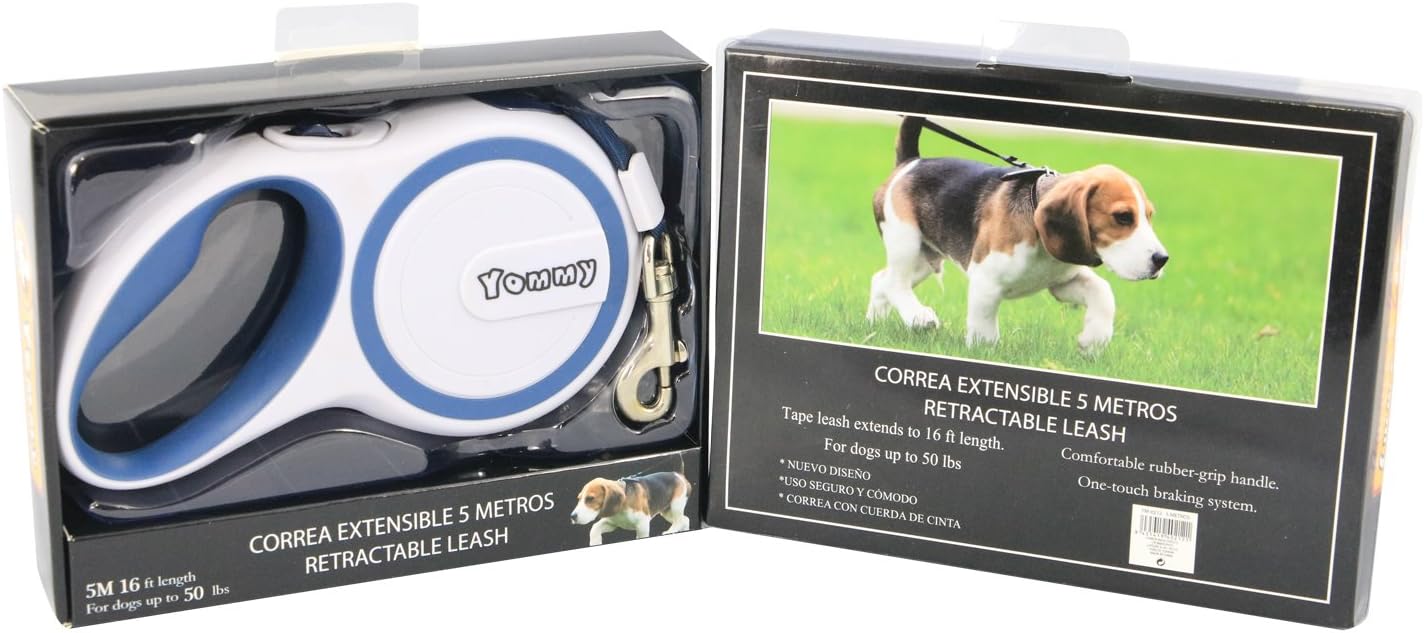 YOMMY® Correa Extensible retráctil para Perro pequeñas, medianas y grandes hasta 5 metros soporta del perro de animal doméstico de la correa moderno ...