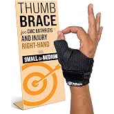 BULLSEYE Thumb CMC Brace - Stabilizer for Pain Due to Basal Joint Arthritis | Glove-Like Thumb Support Is Easy to Use and Provides Compression and Pain Relief From Osteoarthritis and Soft Tissue Injuries
