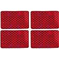 4-Pack 3" Round Reflective Stickers - DOT/SAE Approved Amber Or Red Safety Reflectors