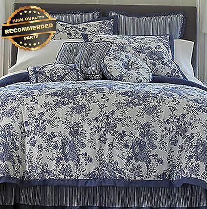 Amazon Com Gatton Premium New Toile Garden Queen Blue Floral