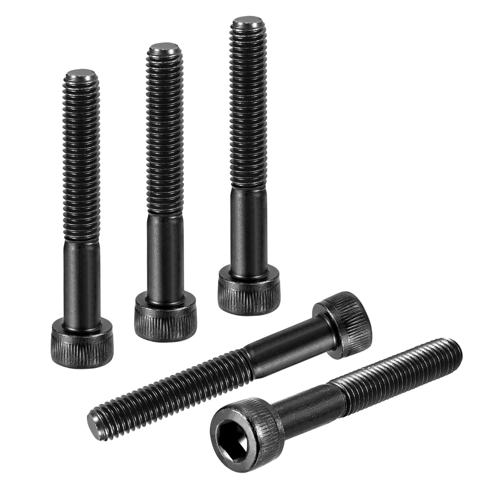 DTGN M5-0.8x35 Socket Head Cap Screws Bolts - 25Pack - Good for Road Bicycle, Mountain Bike, Auto, Motorcycle - Carbon Steel Hex Head Metric Screws, Black