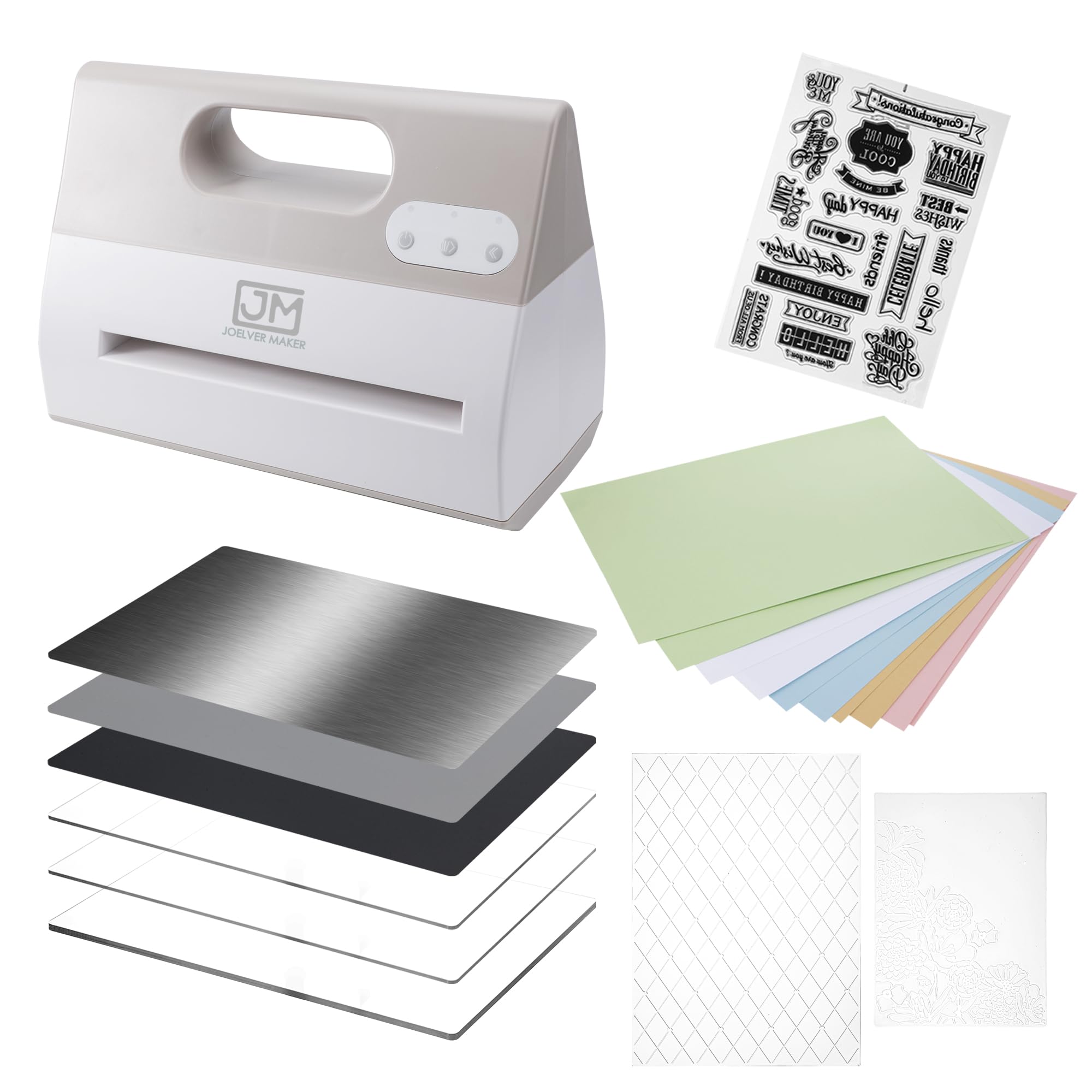 Photo 1 of Joelver Maker Electric A4 Die Cutting & Embossing Machine for Arts & Crafts, Scrapbooking & Cardmaking,9” Opening (Grey)