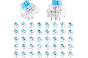 Zyghjort Keyboard Switches, 50 Pcs 3 PIN Blue Keyboard Clicker Replacement Dustproof Mechanical Keyboards Switches for Most Gaming Keyboards