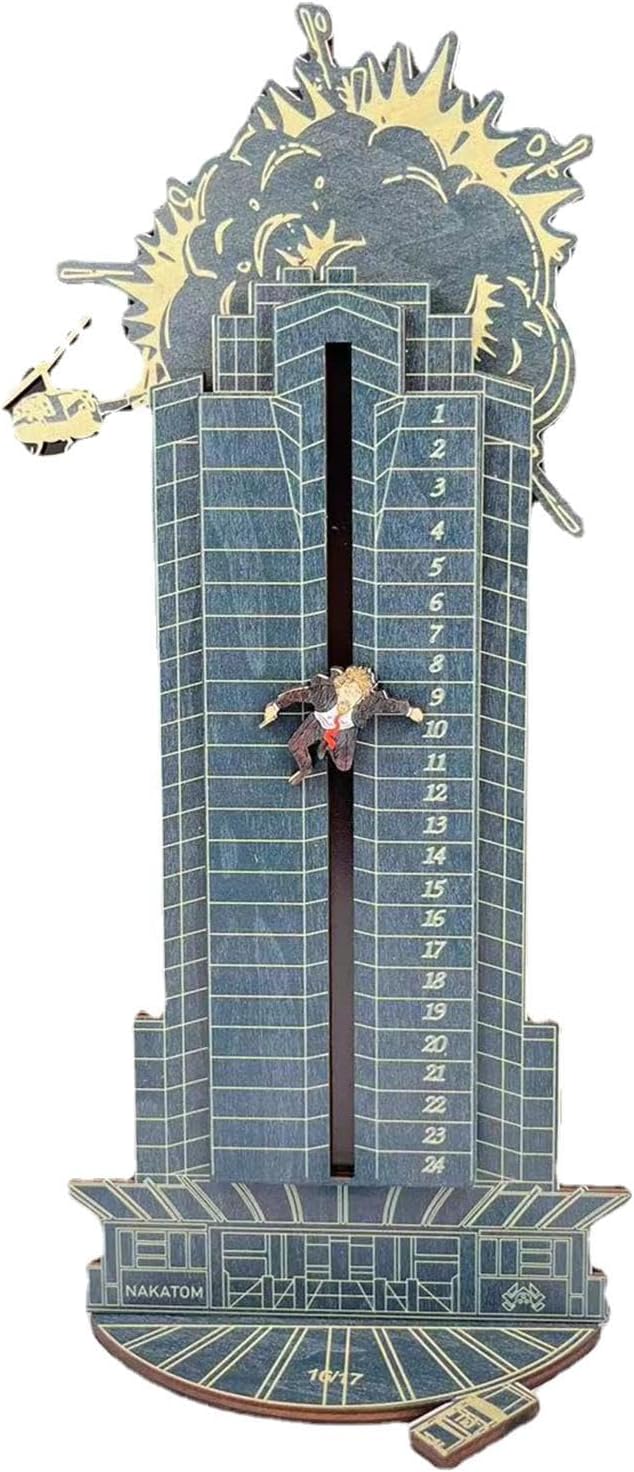 Advent Calendars - RIPTEADRY Hans Gruber Advent Calendar - 2023 Die Hard Advent Calendar, Wooden Christmas Advent Calendar 2023, Nakatomi Plaza Advent Calendar, Christmas Countdown Calendar Gifts for Kids Adults
