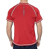 Mens Swim Shirts UPF 50+ Sun Protection Quick Dry SPF Rash Guard Outdoor Beach Fishing T Shirts
