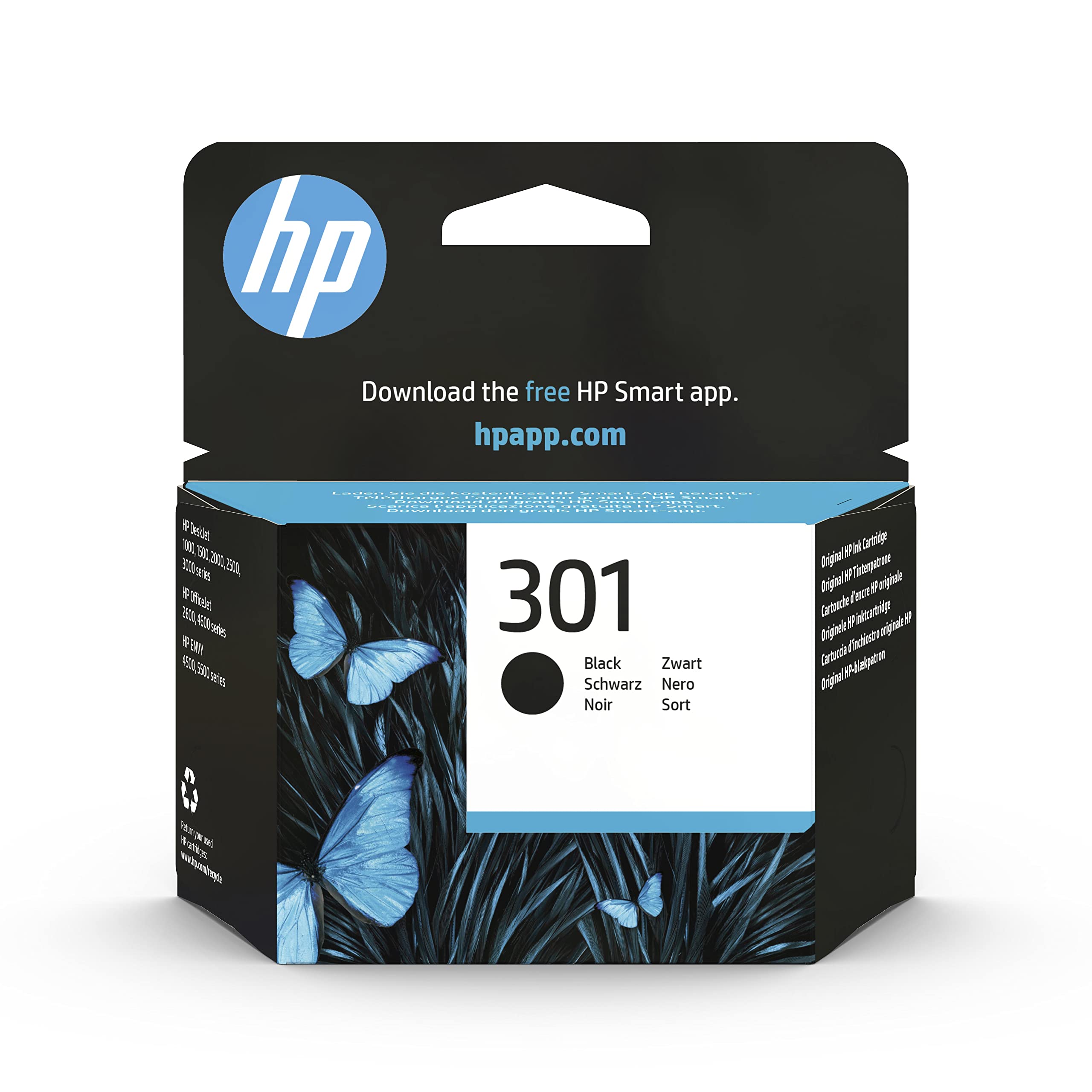 HP Inkjet Cartridges, Black, Pack of 1