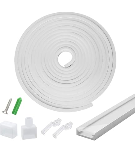 PATIKIL 16.4ft Silicone Tube Sleeve, 2 Pack Flat Flexible