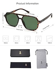 SOJOS Retro Trendy Aviator Polarized Sunglasses Men