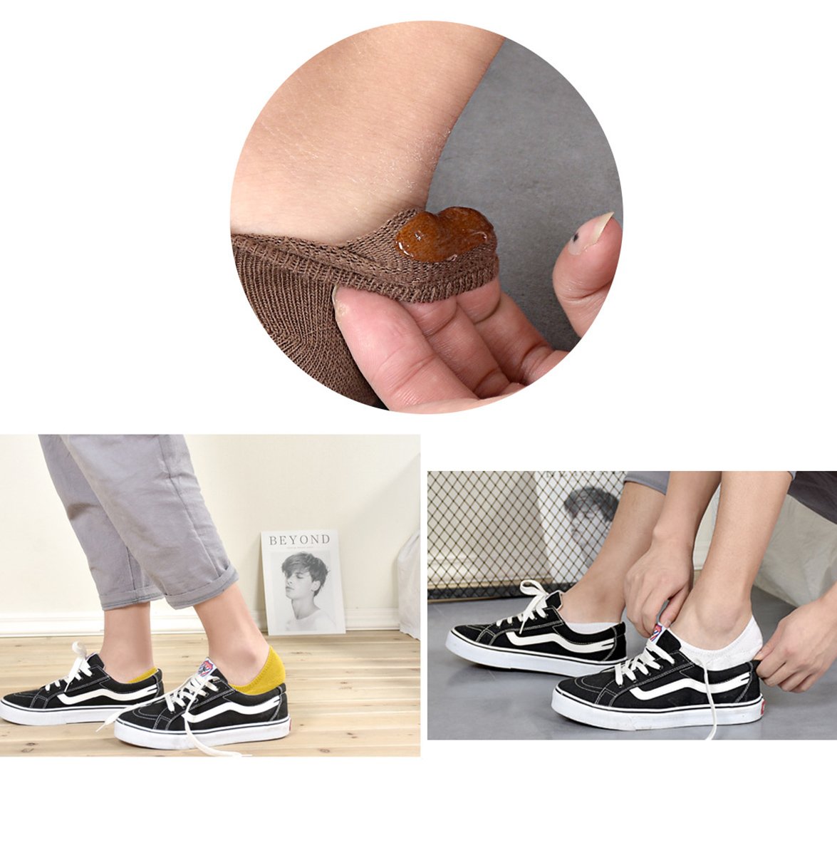 Spikerking Mens Cotton Low Cut No Show Casual Non-Slide Socks OS Multicolor Thin Socks 8 Pack (US shoe Size 6-11, 8 Pack-8 Color 1)