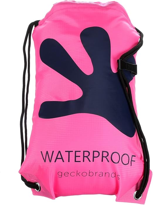 geckobrands waterproof drawstring 2.0 backpack