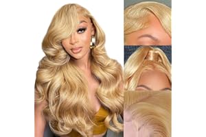 SFD Honey Blonde Lace Front Wig Human Hair 24 Inch 13x4 Blonde Lace Front Human Hair Wig For Women Honey Blonde Wig Human Hair HD Lace Free Part With Baby Hair 150% Density 27# Blonde Body Wave Wig