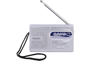 Balepha Small Portable Radio am fm with Antenna for Walking Emergency Elderly with Battery-Powered Operated