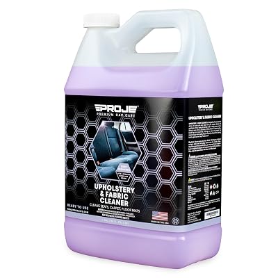 PROJE' Premium Car Care Upholstery & Fabric Cleaner - Fabric Cleaner Spray For Auto Detailing - Eliminates Odors At The Source - Stain Remover Spray For Carpet, Upholstery, Fabric, & More - 128 fl oz
