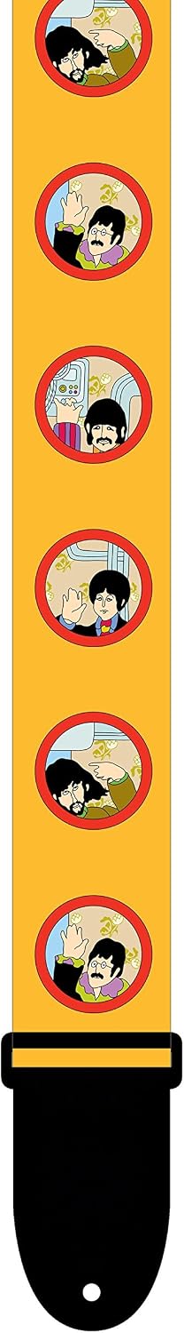 Perri’s Leathers Ltd., The Beatles, Guitar Strap, Polyester, Yellow Submarine, Official Licensed Product