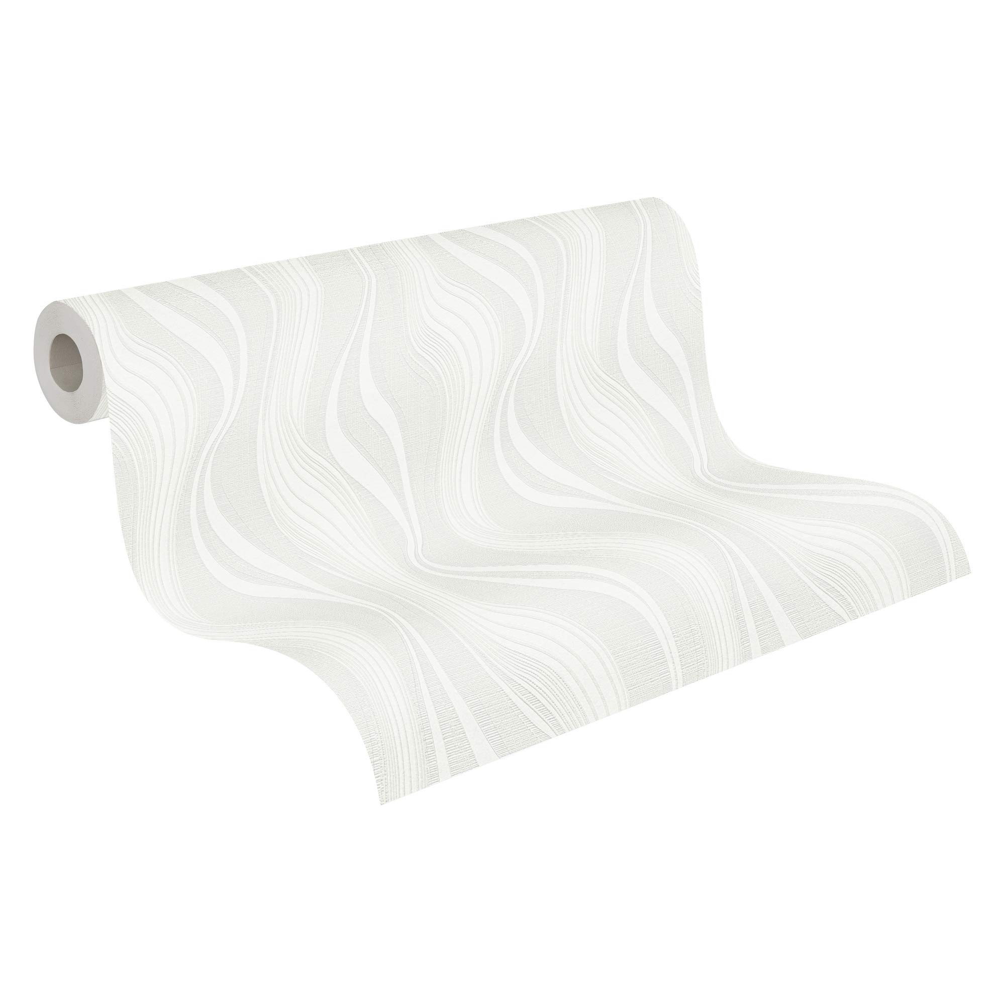 A.S. Création Avenzio Non-Woven Patterned Wallpaper, Floral, Natural 1, Fleece, White, 10.05 x 0.53 m