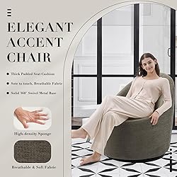 COLAMY Swivel Accent Chair Set of 2, 360° Swivel