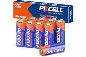 PKCELL PKECLL 23A 12 Volt Battery 10-Count, A23 Battery for Garage Door Openers Ceiling Fan Remotes Doorbells (10 Pack)