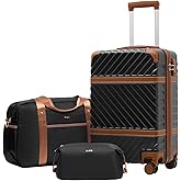 Coolife Luggage Set Suitcase Carry On Luggage PC Hardshell Luggage TSA Lock Spinner Wheels Telescopic Handle
