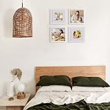 EGOFINE 8x8 Frame Set of 4 Solid Wood with Acrylic Glass 4x4 Mat or 20x20cm view 5