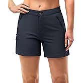 33,000ft Womens Golf Shorts 5 Inch Inseam Quick Dry Ladies Stretch Packable Hiking Casual with 4 Pockets