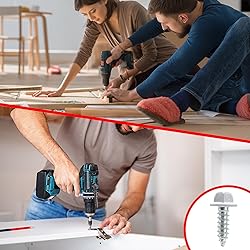 BOPOWO 100 Pcs #7x1/2 Self-Tapping Gutter Screws