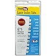 Redi-Tag Laser Index Tabs, Divider Tabs, Permanent Adhesive Index Labels Customizable Divider Labels, 7/16" x 1", White, 675 Tabs (B39000)