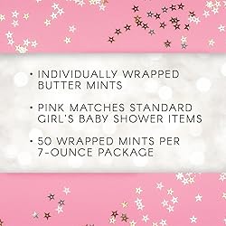 One Pack of 50 Piece It's a Girl Buttermints, 7 Ounce
