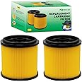 2 Pack Standard Cartridge Filter Replacement for Vacmaster Filter VCFS, compatible with Vacmaster 5-16 Gallon Wet/Dry Vacs, VBV1210 filter. Also fit HART most Shop-Vac 5-20 Gal Vacs