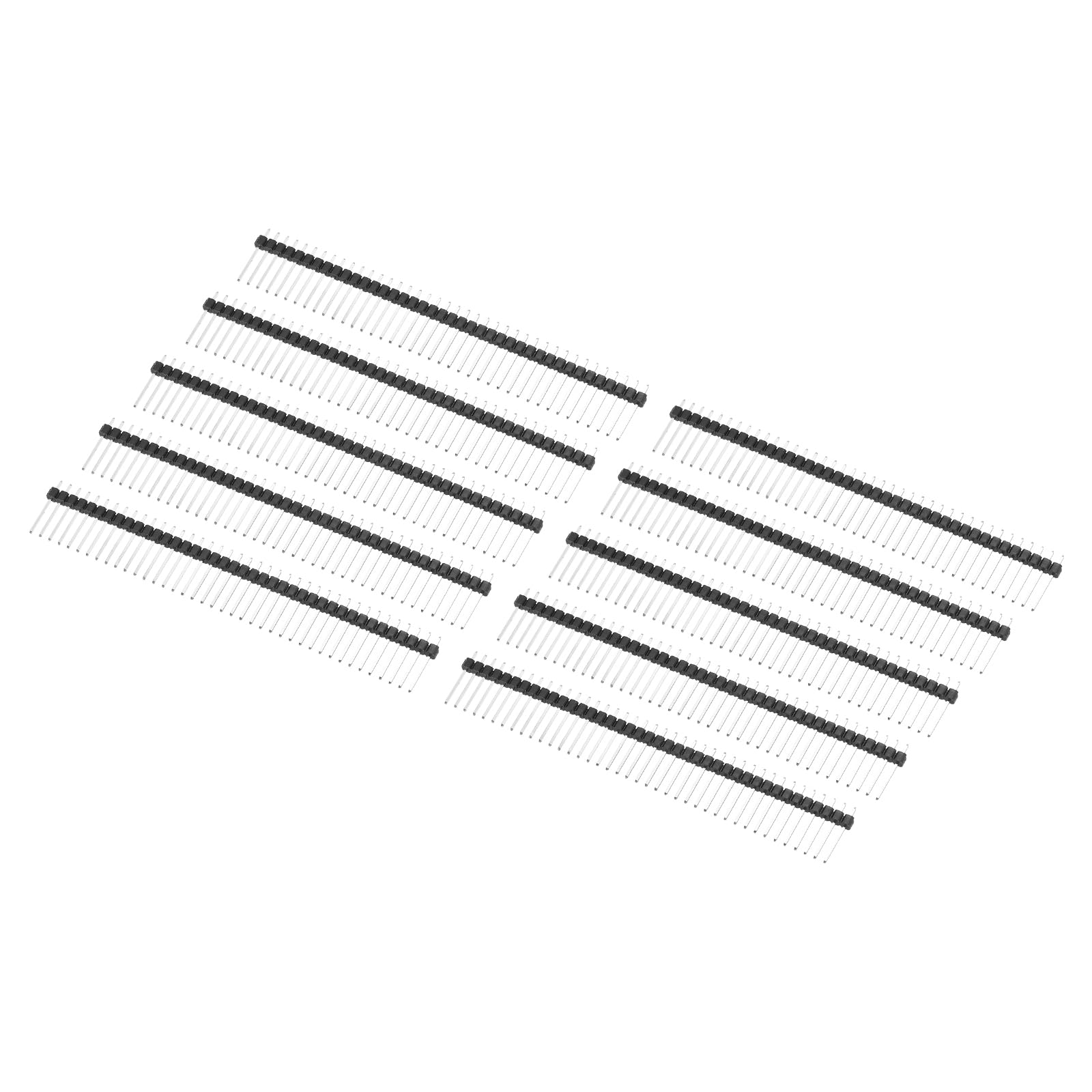 PATIKIL DIP Pin Header Single Row 40P 16mm Length Copper Plated for PCB Pack of 10