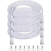 SinLoon UL-LP Certification T5 T8 LED Lamp Connecting Wire,4 Pack,3M/9.8FT | Compatible with Ceiling Lights, Daylight, LED Integrated Tube,3 * 0.824㎡ Copper Wire,White