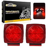 Partsam 12V Submersible Square Led Trailer