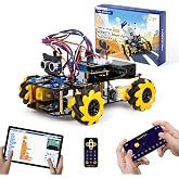 ACEBOTT Robot Kit, Robotics for Kids Ages 8-12 12-16, STEM Toys for Boys with Remote &amp; App Control, Arduino &amp; Scratch Compatible, Science Kits for Kids Age 8-12 12-16, for Boys &amp; Girls(Yellow)