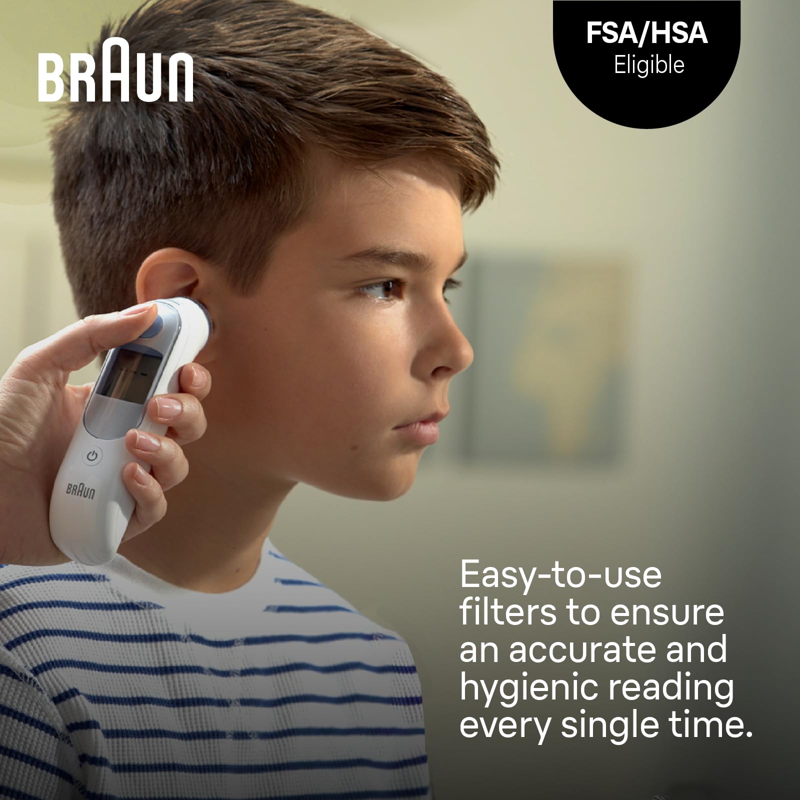 Braun ThermoScan Lens Filters for Ear Thermometer, Disposable Covers, Clear, 40 Count