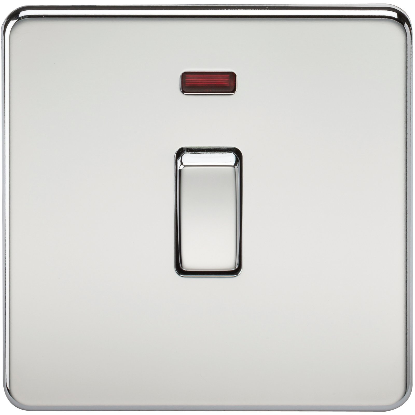 Knightsbridge SF8341NPC Screwless 20 A 1-Gang DP Switch, Polished Chrome with Neon