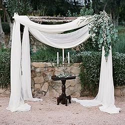 PARTISKY Wedding Arch Draping Fabric,2 Panels 18FT