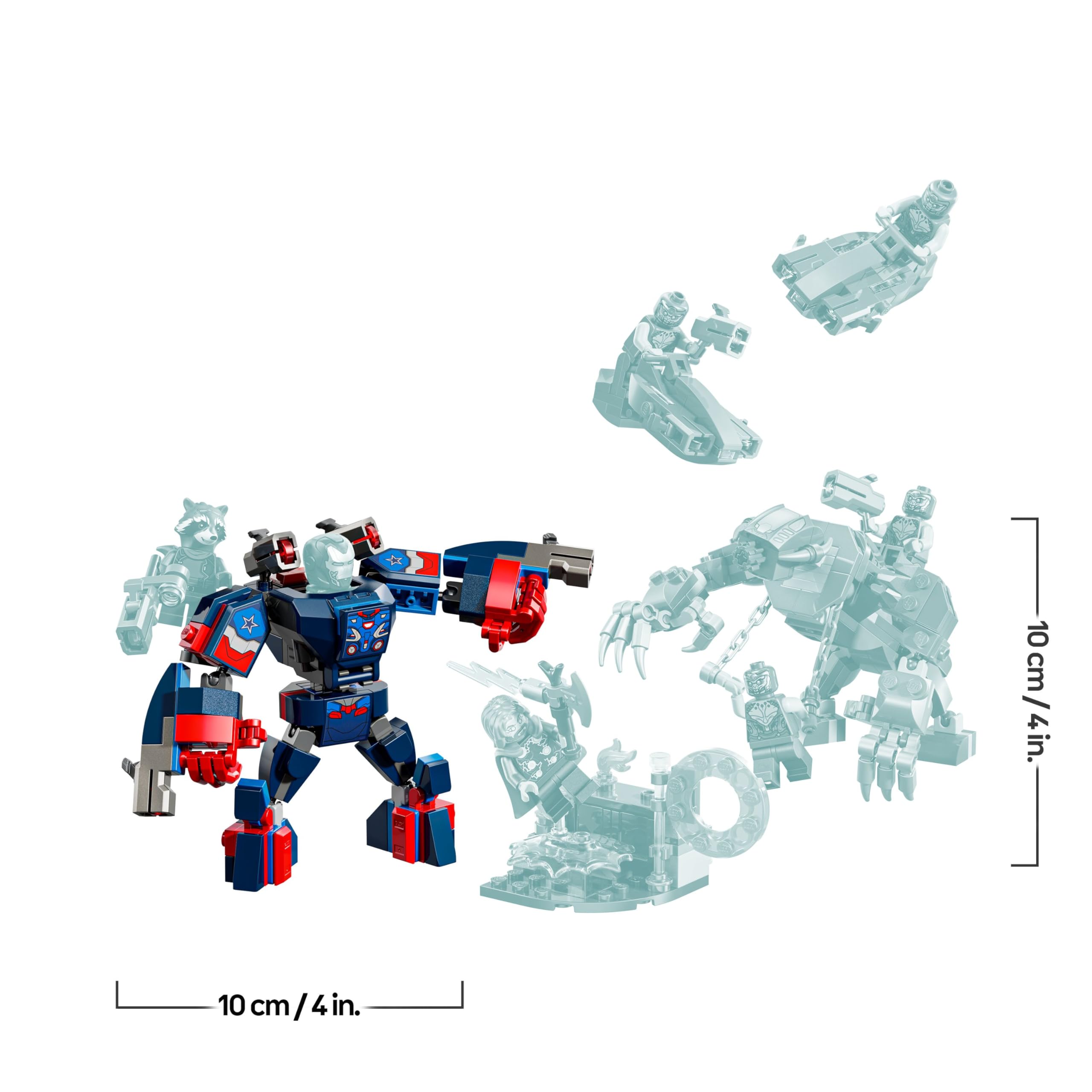 LEGO ǀ Marvel Avengers: Endgame Thor vs. Chitauri Bauset - Superhelden Action mit dem Iron Patriot Mech und 7 Minifiguren - Geschenk für Jungen und Mädchen ab 8 Jahren - 76322 8