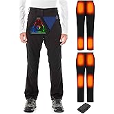 CYCYHEAT Men Heated Pants, Snow Ski Waterproof Softshell Snowboard Heating Pants, Upgraded 20000mAh 7.4V Battery