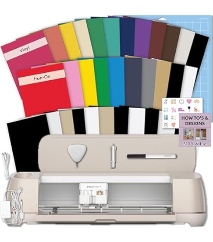 Amazon.com: Cricut Maker + Everything Materials Bundle - Champagne