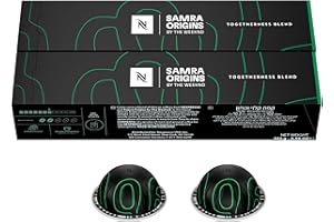 Nespresso I Samra Origins by The Weeknd Vertuo Togetherness Blend, Double Espresso, Light Roast, 20-Count Coffee Pods, Brews 2.7 fl. Oz.