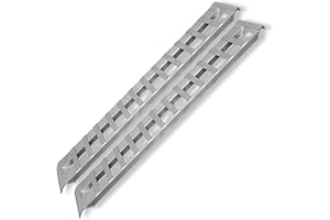 GEN-Y Hitch Heavy Duty Aluminum Loading Ramps - Set of 2, 7 Foot Long x 14 Inches Wide, 6000 lbs Capacity, Hybrid Hook and Plate Ends, Serrated Cross Rungs for Maximum Traction