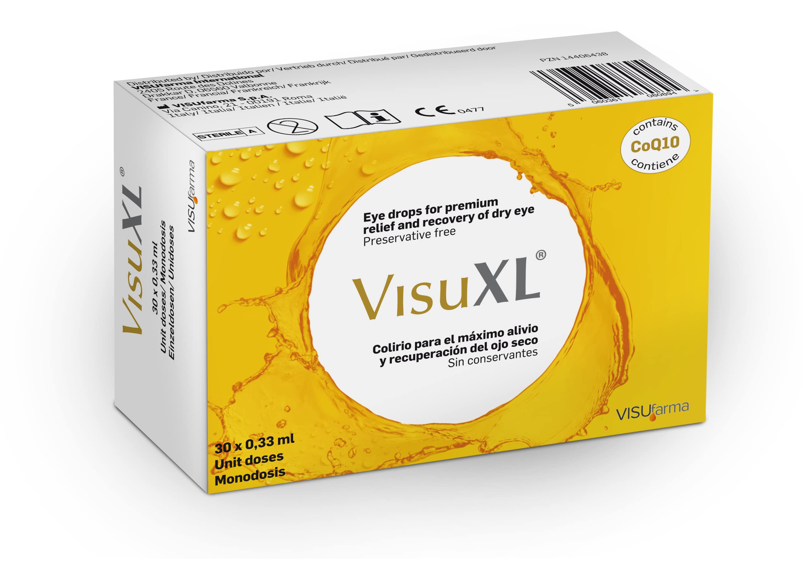 VisuXL Eye Drops 30 x 0.3 Millilitres Unit Dose Vials x3 Pack