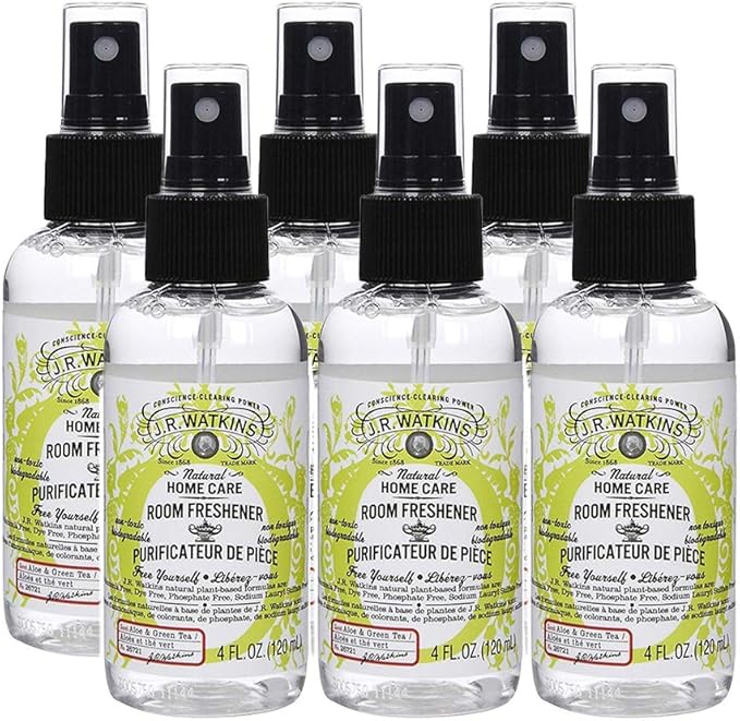 J.R. Watkins Room Spray, Aloe and Green Tea, 4Ounce Bottles (Pack of 6