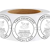 Farm Fresh Eggs Carton Labels Stickers 2 Inch Farm Fresh Egg Unwashed Stickers Handling Labelss Egg Packaging Label for Chicken,Quail,Eggs Packaging Label 600 Pcs (Carton Labels)